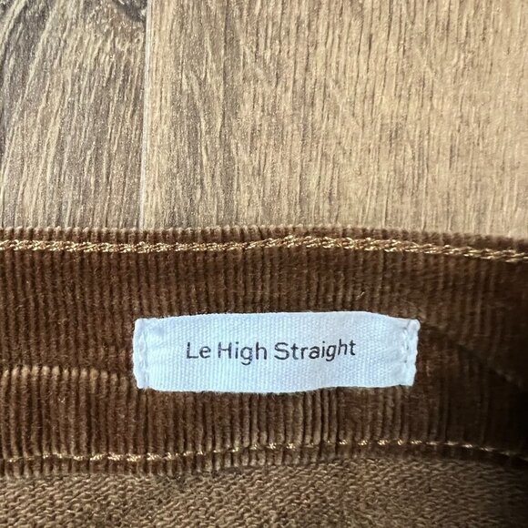 Frame Le High Straight in Warm Tan Corduroy Sz 27 - Picture 8 of 13